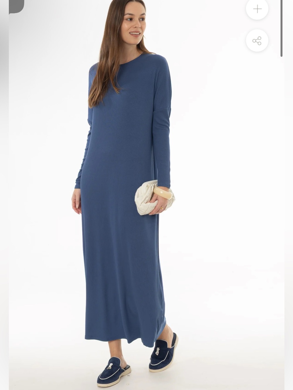 Long Sleeve BLACK Maxi Dress - with large sleeves